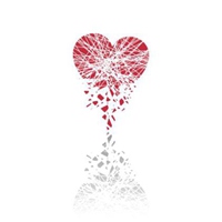 分手的爱心裂的图片 心形撕裂形容分手图片_微信头像图片大全