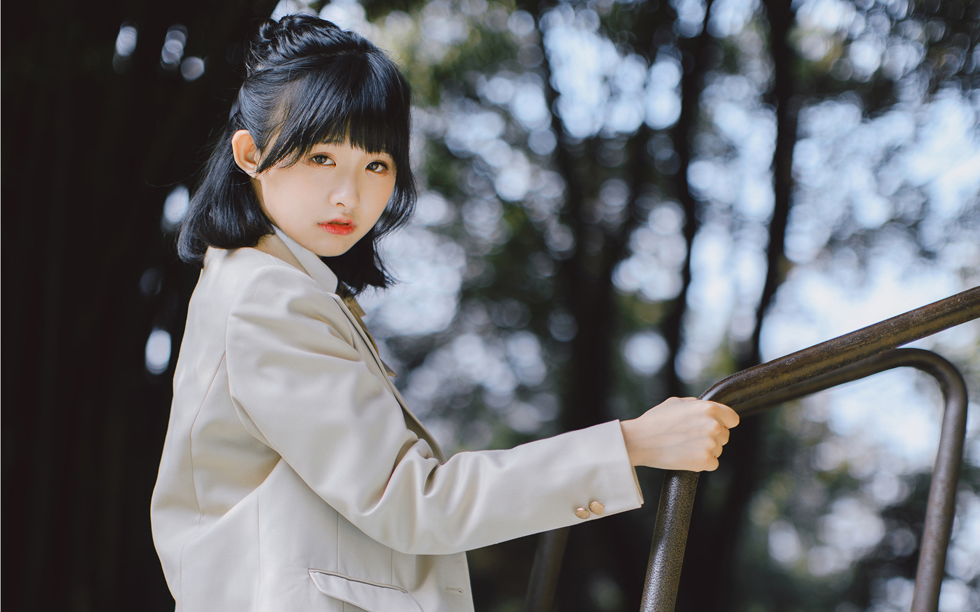 校花美女学生制服性感诱人写真图片壁纸高清大图预览1920x1200_美女