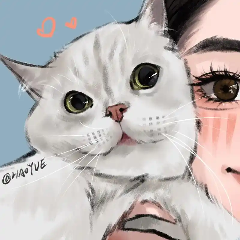 猫猫教信徒|手绘头像.今日份更新来喽 是银渐层呢  宝子们约 - 抖音