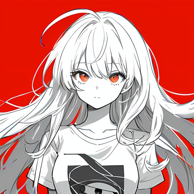 ai绘画第一期|精致动漫头像旧漫风红色女生情头ins高级质感