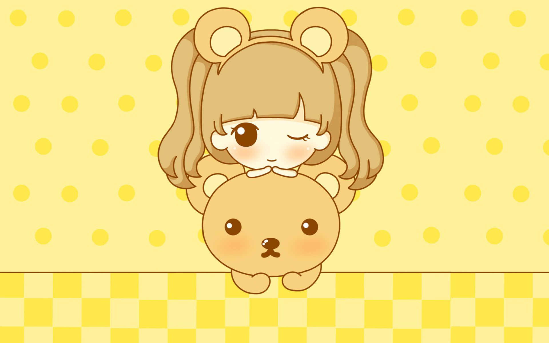 萌萌哒卡通鬼小妞可爱电脑桌面壁纸