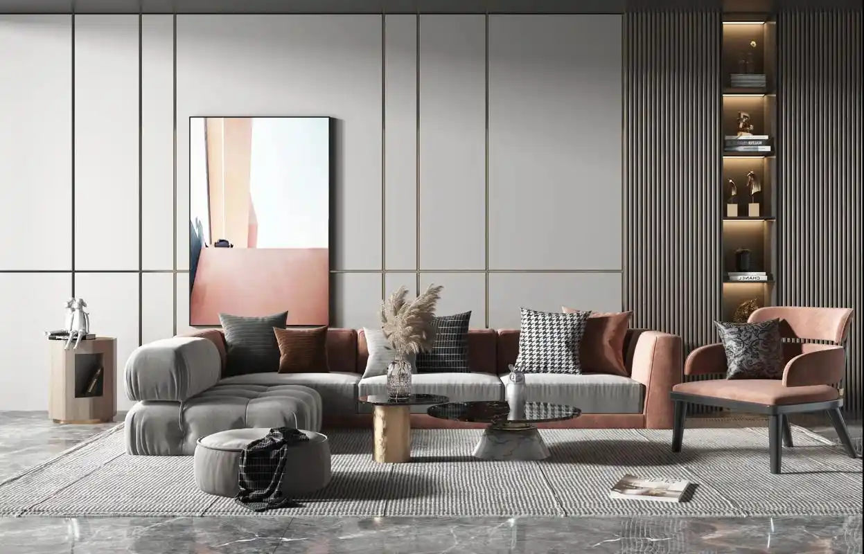 超火的14款现代轻奢风沙发背景墙分享