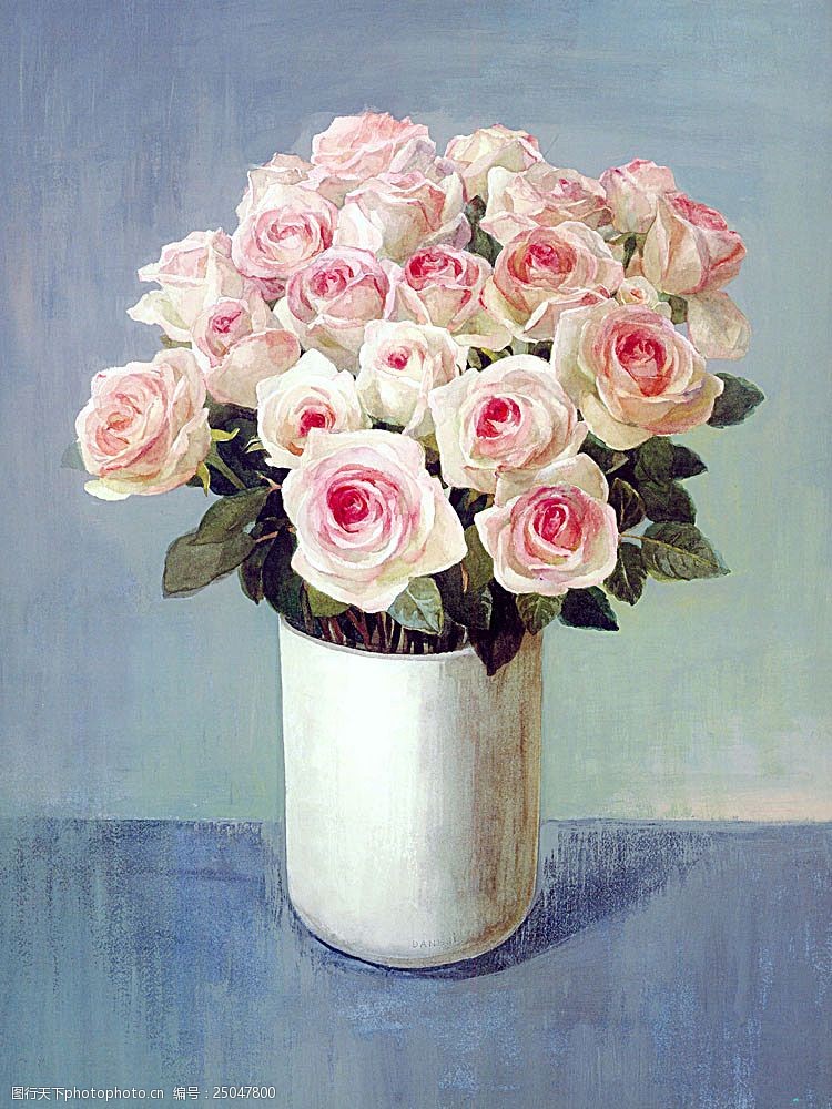 漂亮的郁金香油画图片