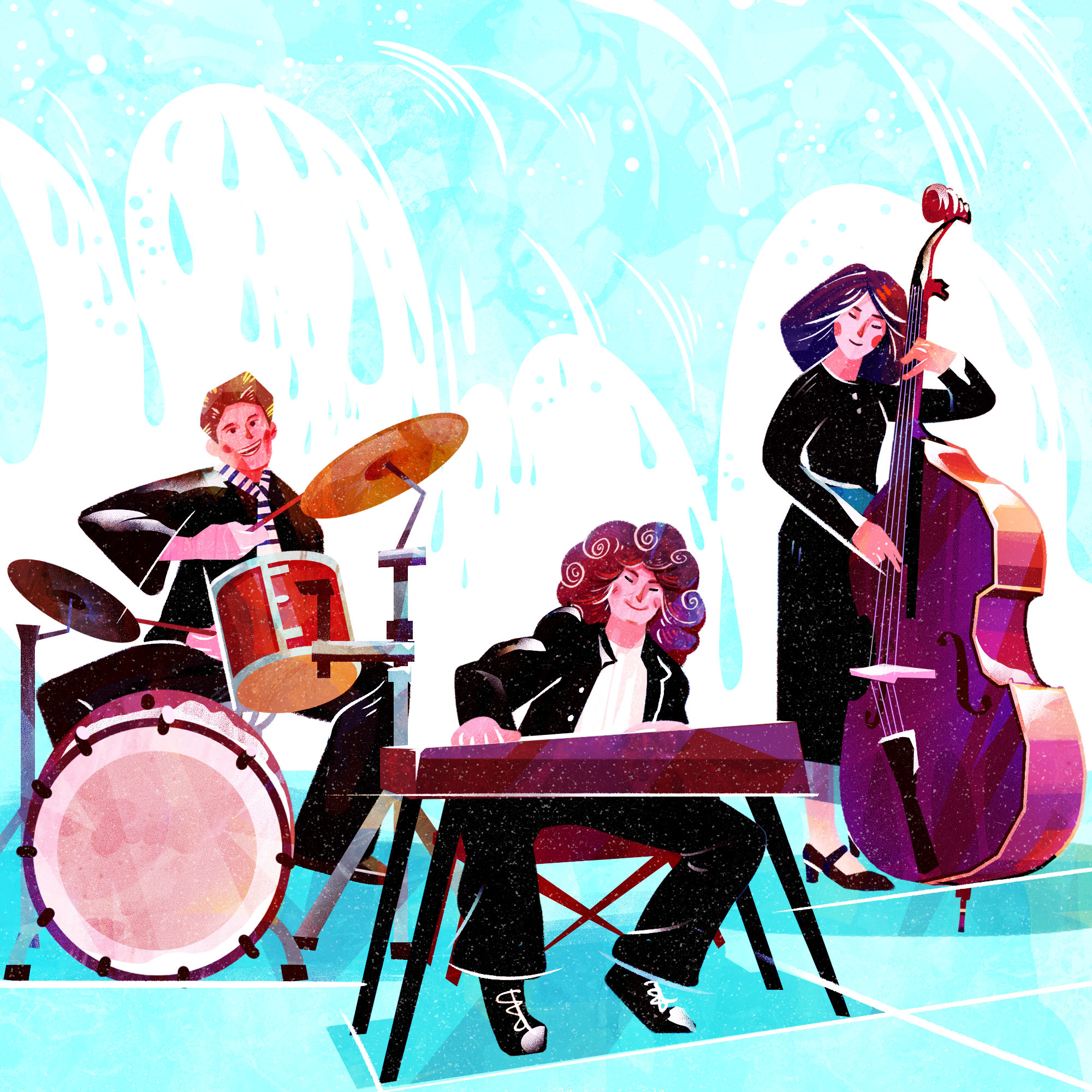 降落伞乐队专辑封面插画