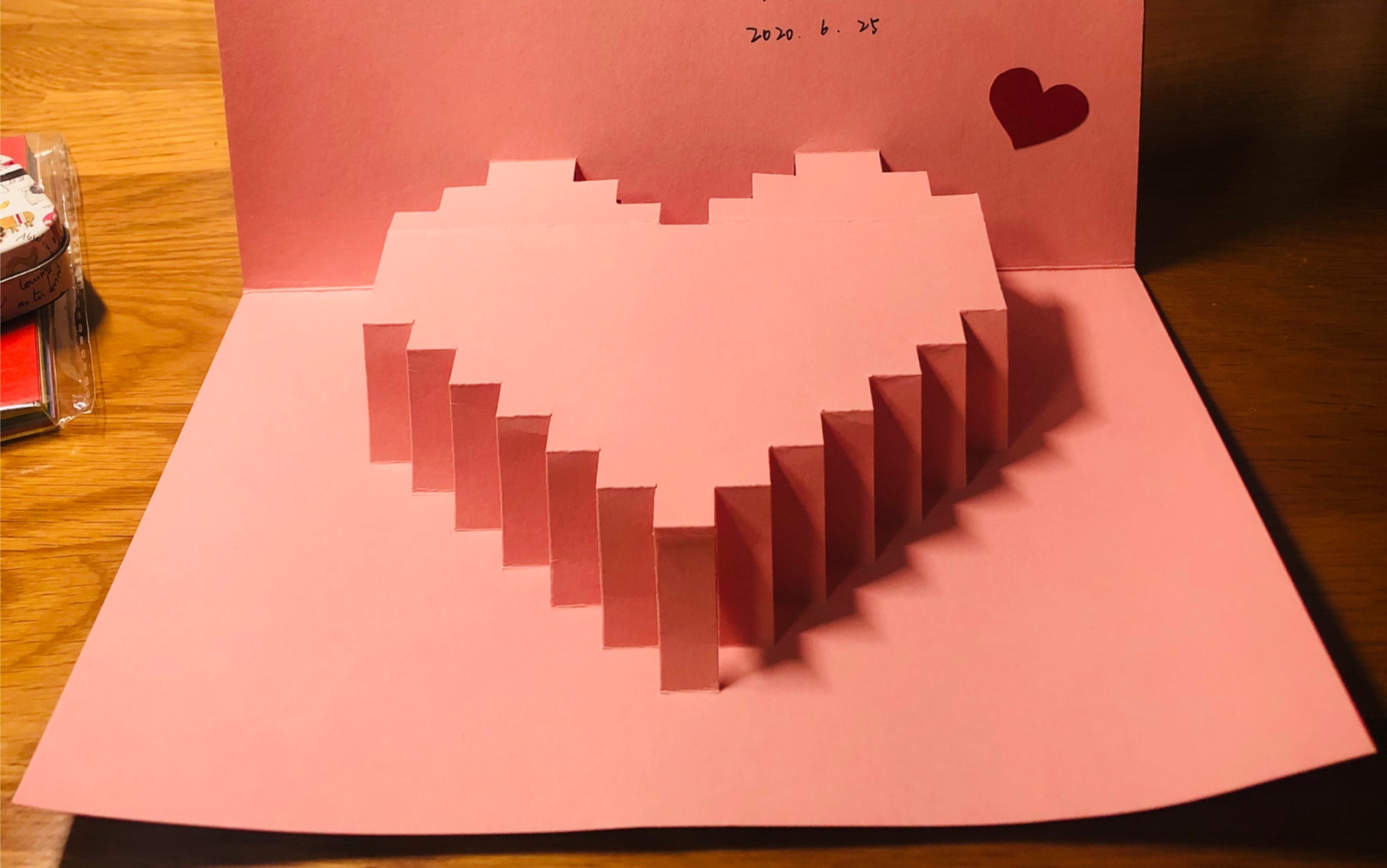 手工桃心立体贺卡(附制作图)