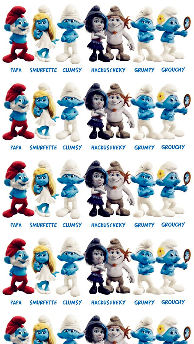 iphone 壁纸 蓝精灵 sumrf