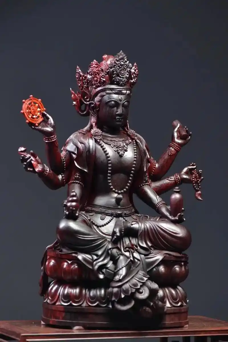 小叶紫檀——六臂观音菩萨 六臂观音护佑众安呈吉祥.