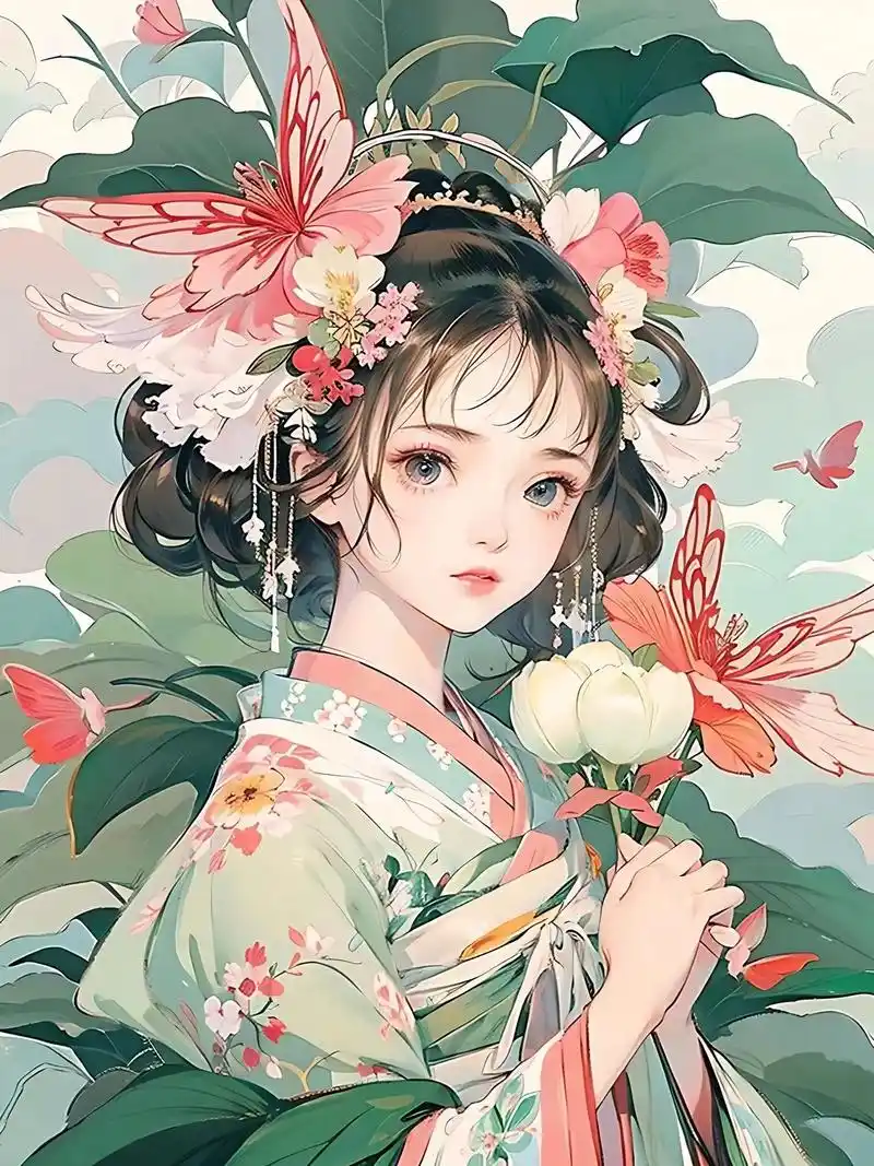 花间绘君颜#古风少女 #绝美 #古装小美女 #古风头像 - 抖音