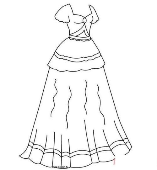 女孩裙子简笔画怎么画简单漂亮