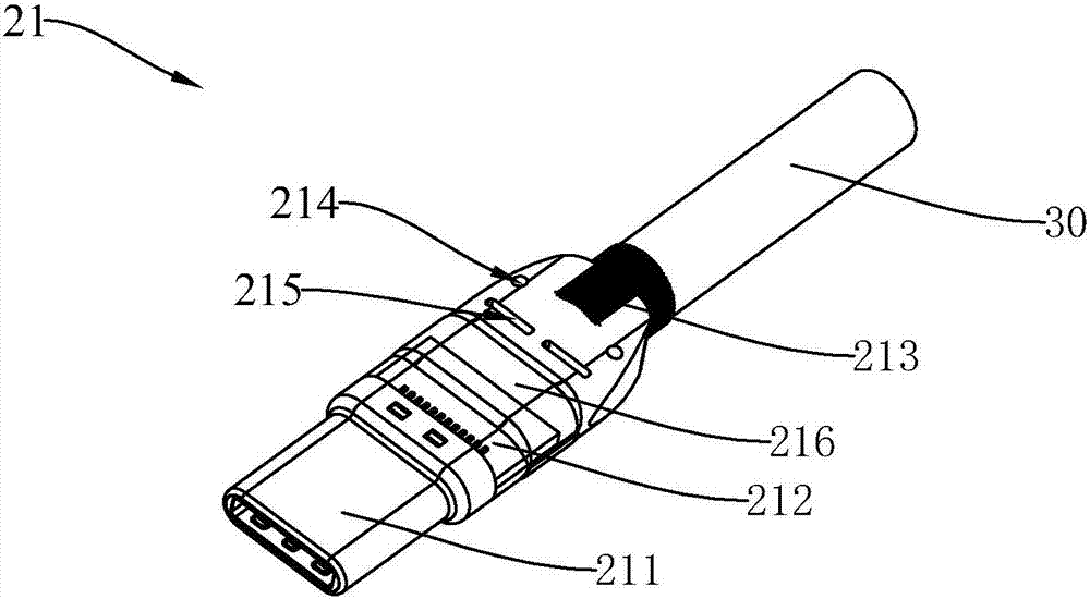 一种数据线内模结构