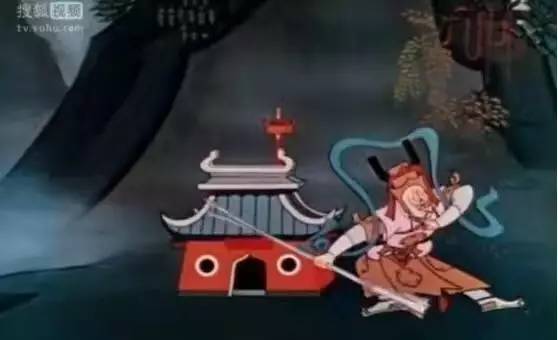 杨戬和孙悟空七十二变斗法那段,最后变得那个土地庙都被我翻出来了,就