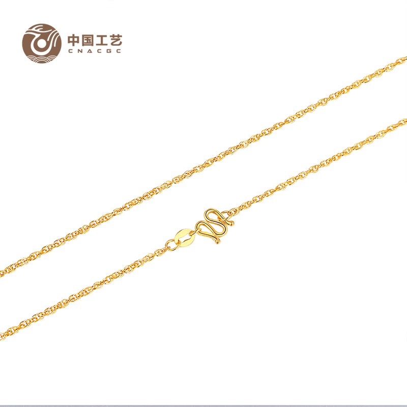 中国工艺5g黄金链细足金项链黄金项链素链百搭女款金项链