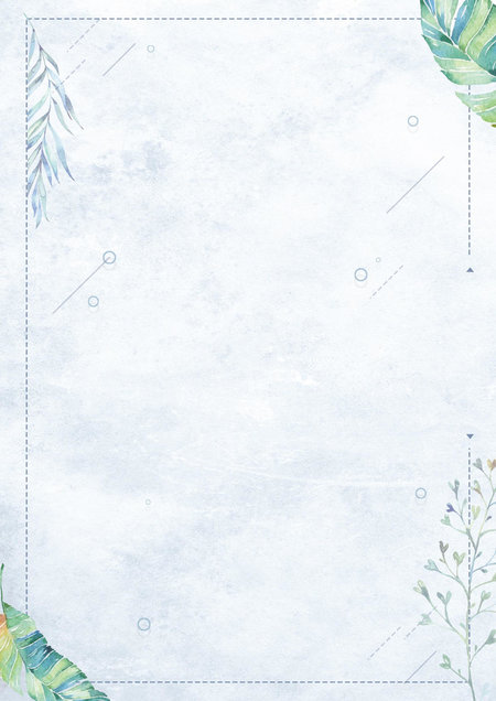 绿色清新信纸模板背景word版ps版