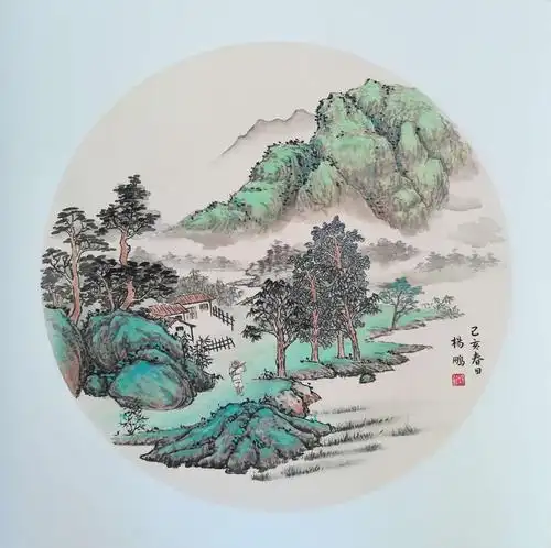 团扇青绿山水5
