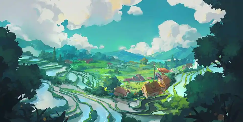 村落|插画|游戏原画|一笑则疯 - 原创作品 - 站酷 (zcool)