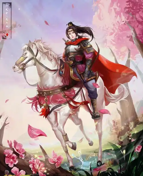 手绘水浒女将扈三娘