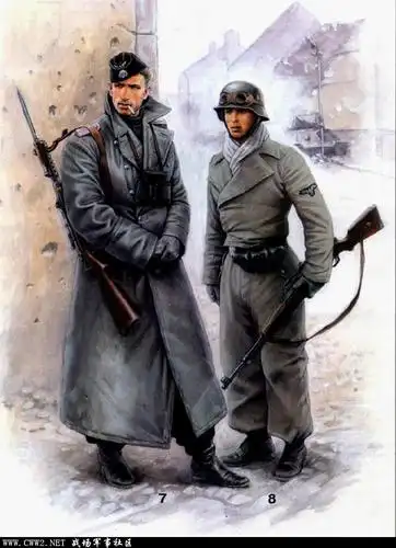 军事绘画收藏(二战时期各种形态的德军手绘)