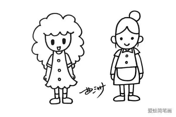 画妈妈的简笔画