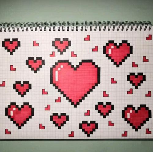 方格像素简笔画