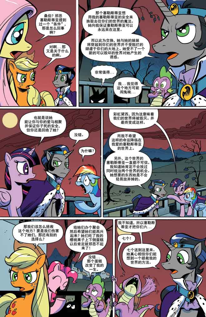 重磅[小马宝莉官方漫画]《塞拉斯蒂亚与黑晶王的爱恋——映像幻镜》