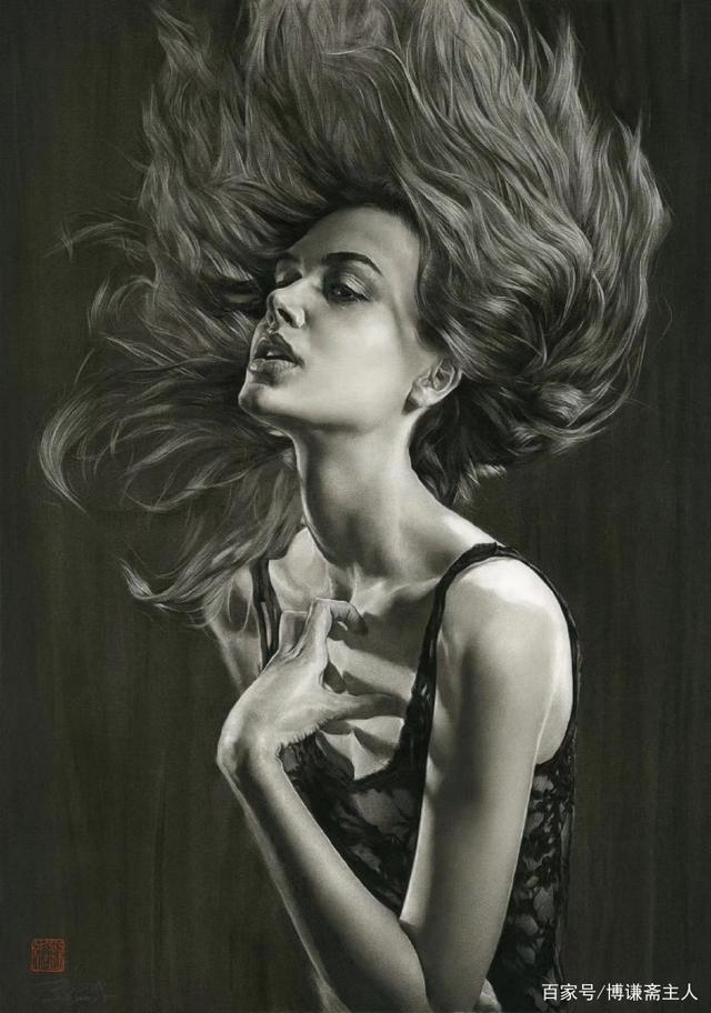 画家刘斌超写实素描肖像作品欣赏(图)