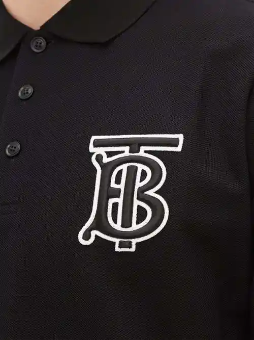 tb-embroidered cotton-piqué polo shirt
