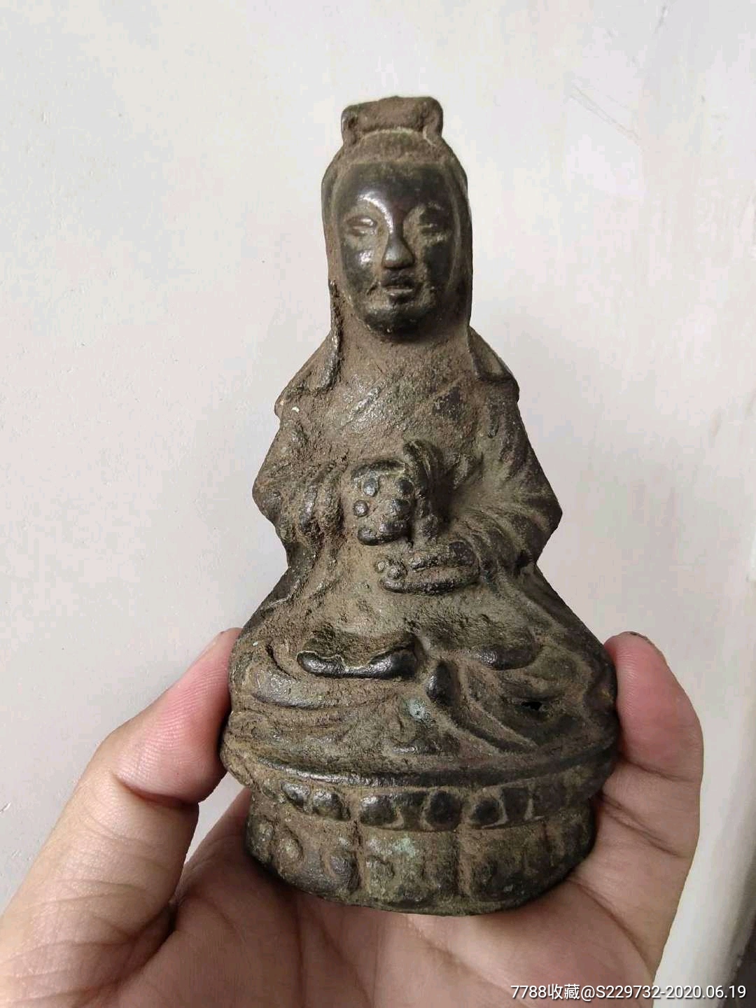 大明宣德年制款菩萨造像一尊,佛像/造像【字与画】_第1张_7788佛像