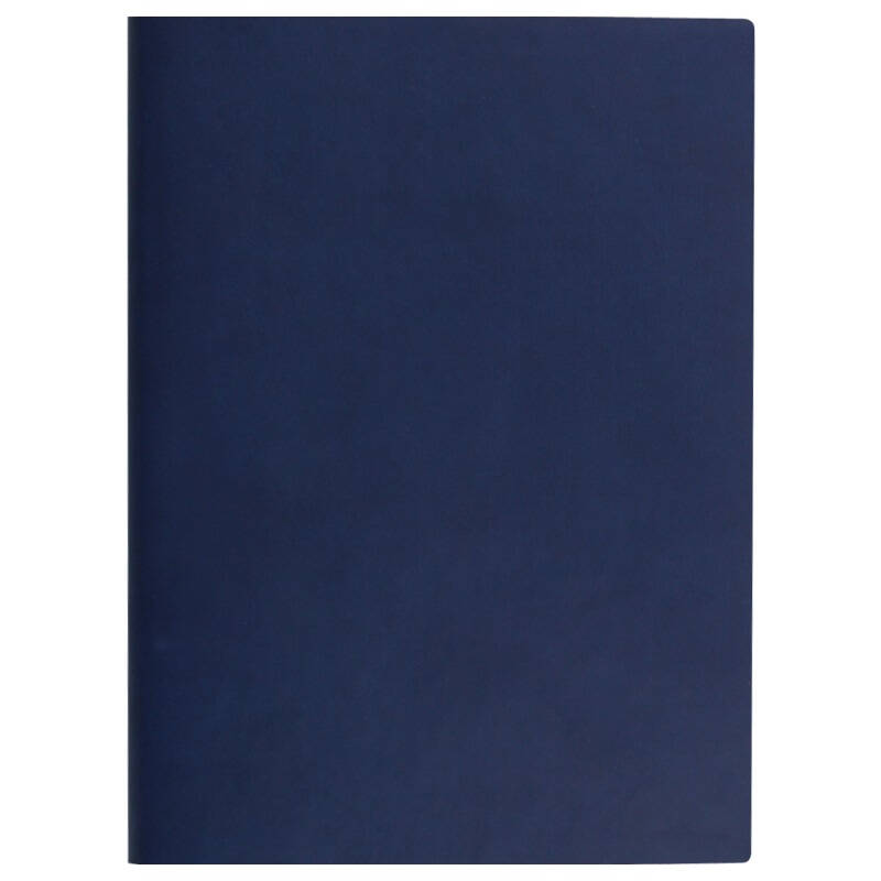 软皮面记事薄创意办公文具(深蓝色32k) 自营