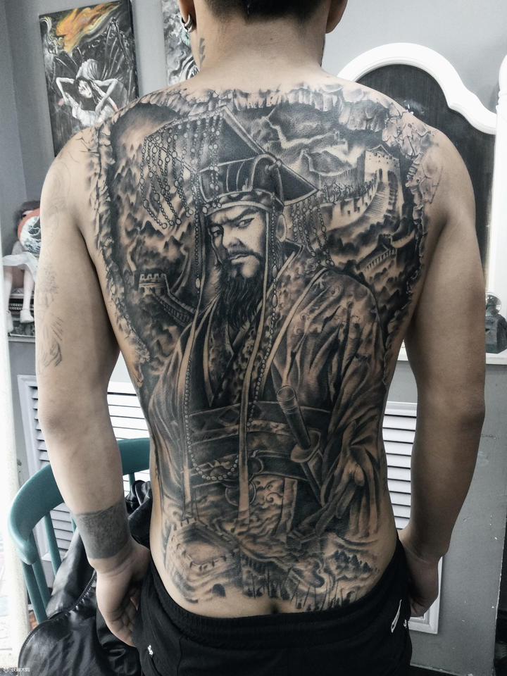 秦始皇_纹身图案手稿图片_小雪的纹身作品集