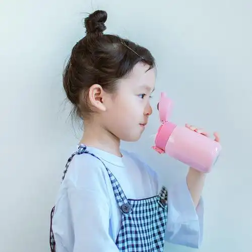 儿童喝水杯子家用304不锈钢小口直饮杯幼儿园女宝宝保温防摔水壶