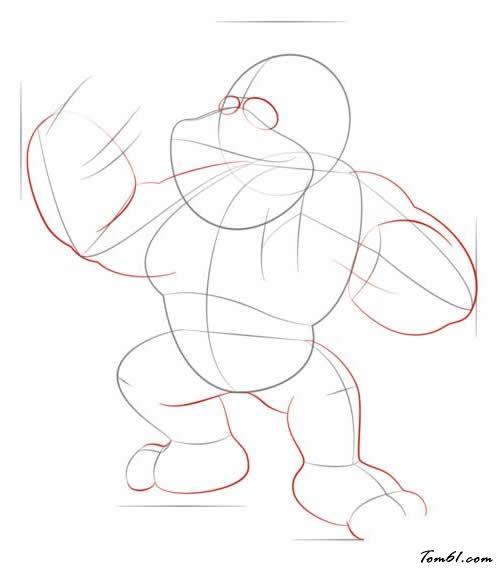 卡通 漫画 手绘 头像 线稿 400400大猩猩大金刚如何盘玩如何画大金