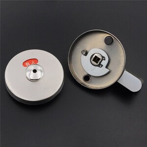 门扣指示锁门锁扣厕所不锈钢公共卫生间五金配件开关精密搭扣红绿