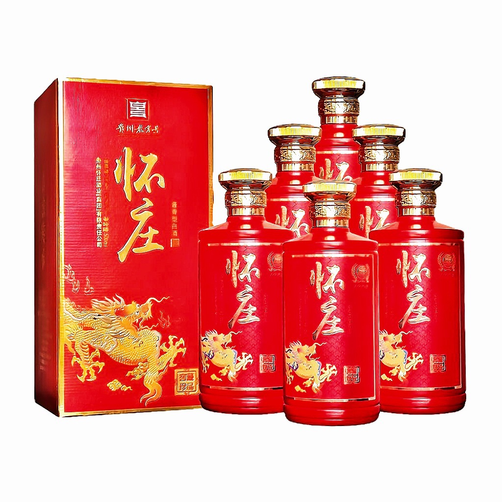 怀庄酒窖藏珍品53度酱香型白酒整箱500毫升6瓶装怀庄窖藏珍品酒宴