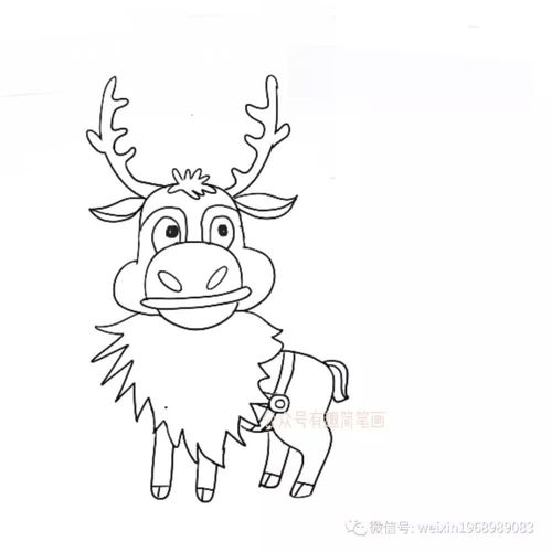 小伙伴们别错过了冰雪奇缘麋鹿斯文的简笔画教程