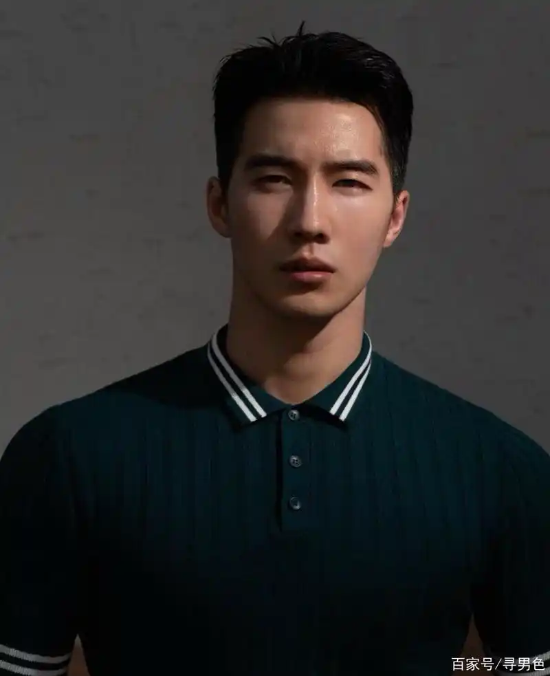 韩系单眼皮男模,阳光帅气身材好