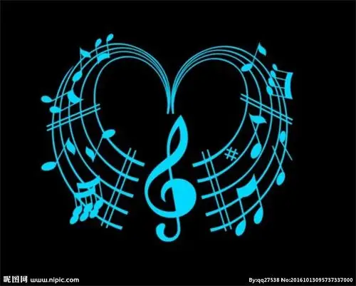 心形音符花纹图片