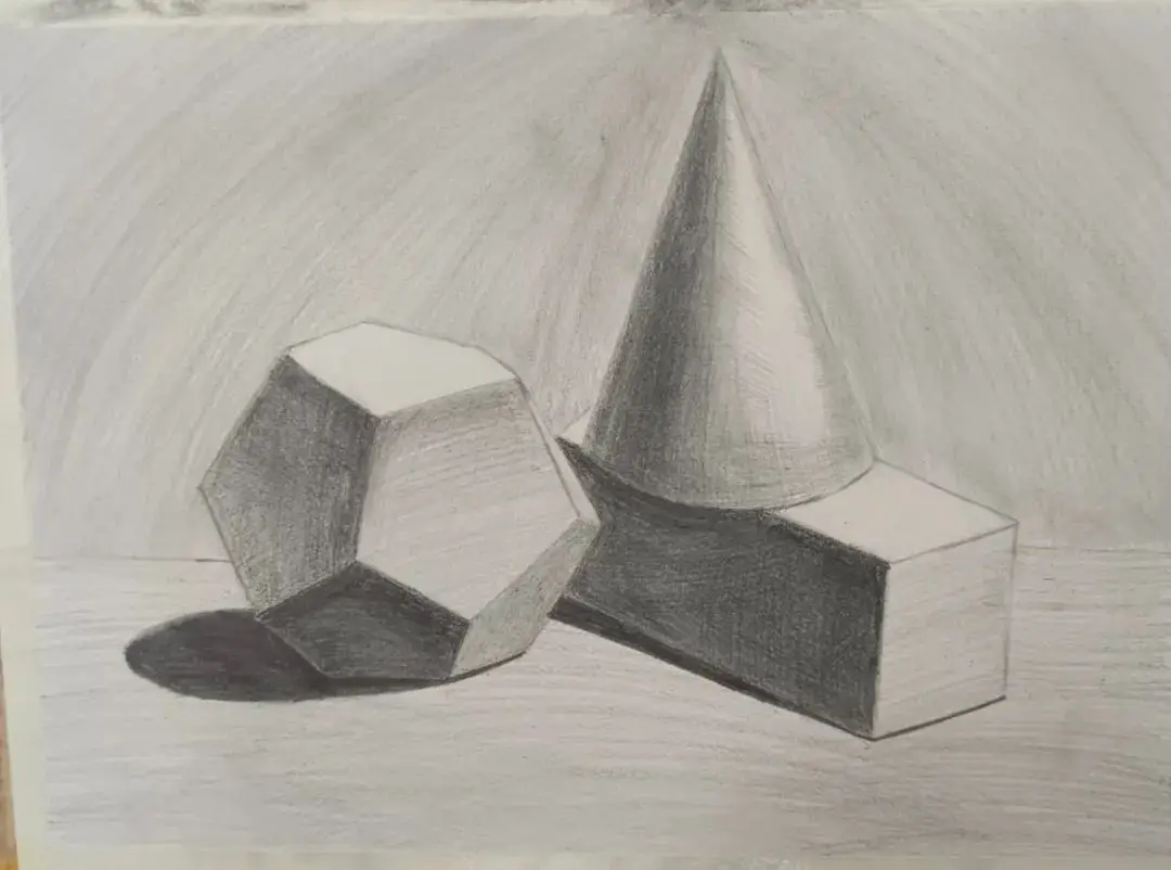 【云画廊 ▏每日一画】610班61赵逸宸《素描——正十二面体》(1365)