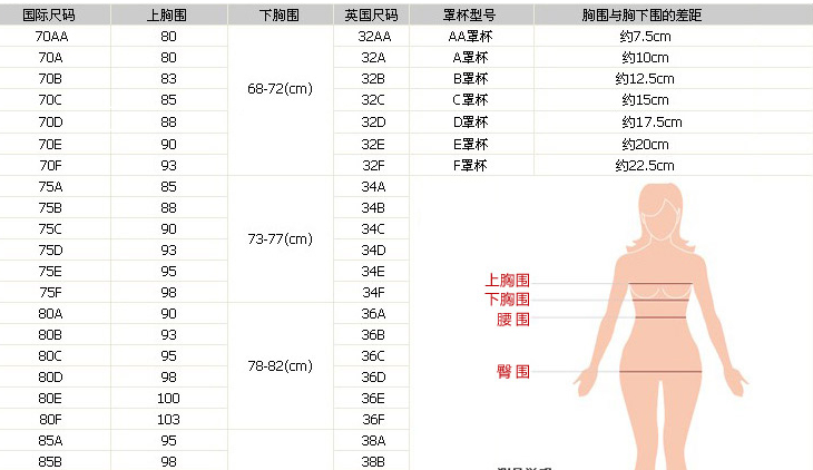 溥罩杯带38 40的文胸尺码是