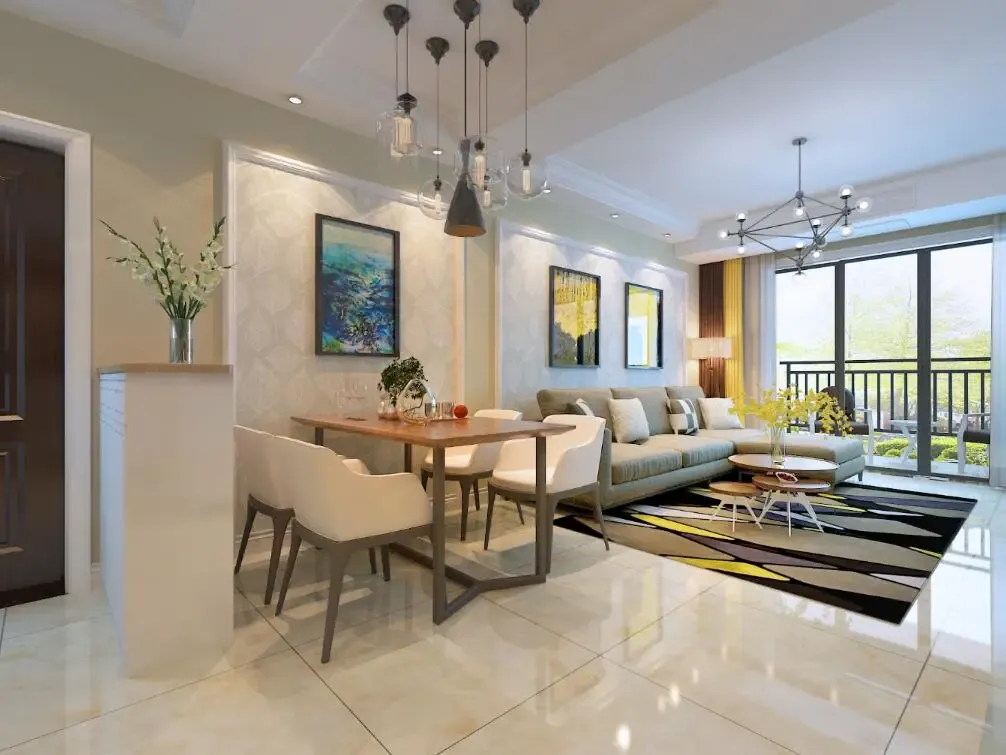 百商悦澜山120平三室两厅两卫简约风格