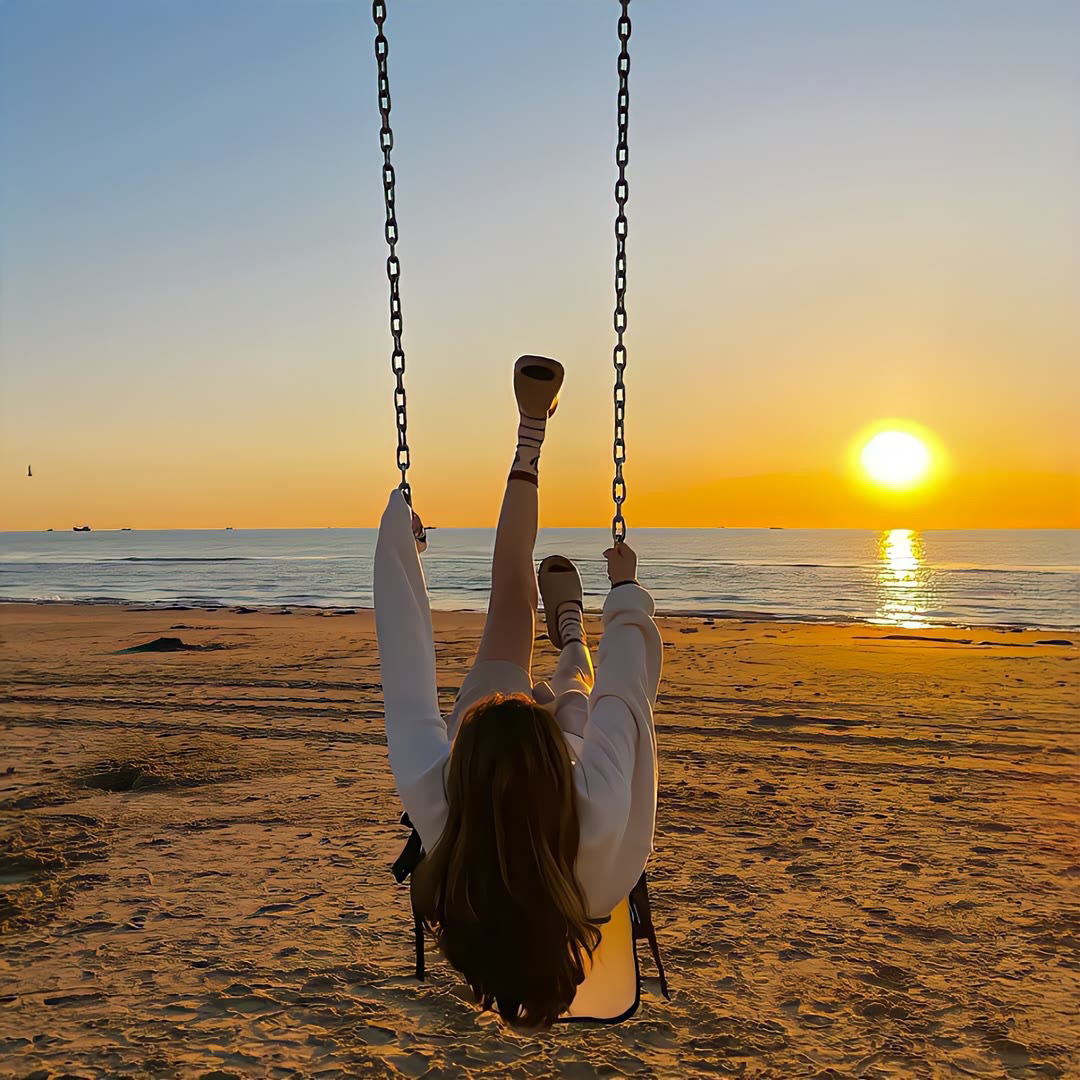 看海背影女生头像