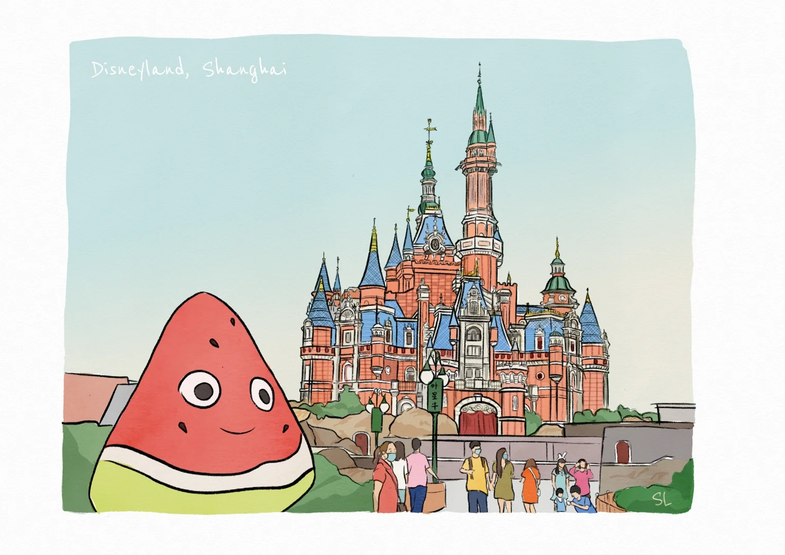 有巴斯光年的地方就是世界上最快乐的地方#插画  #手绘  #上海迪士尼