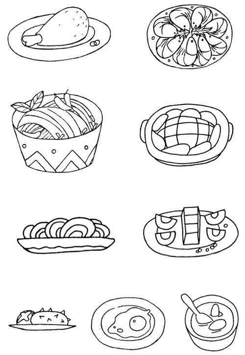 招剩菜变笋噑中国美食简笔画丰盛的饭菜简笔画丰盛的饭菜简笔画饭简笔