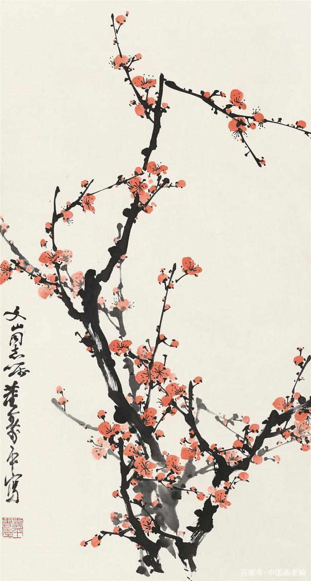 春意盎然,艳而不俗,董寿平梅花欣赏