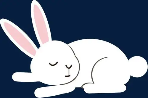 复活节鸡蛋复活节睡觉的兔子