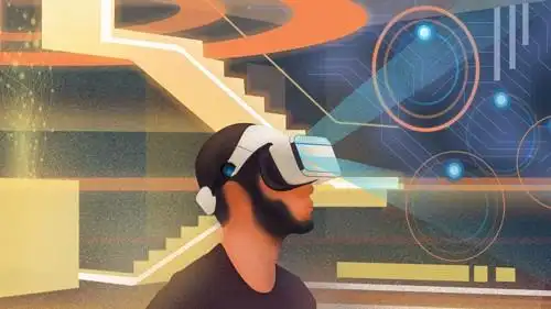 vr眼镜创意插画素材