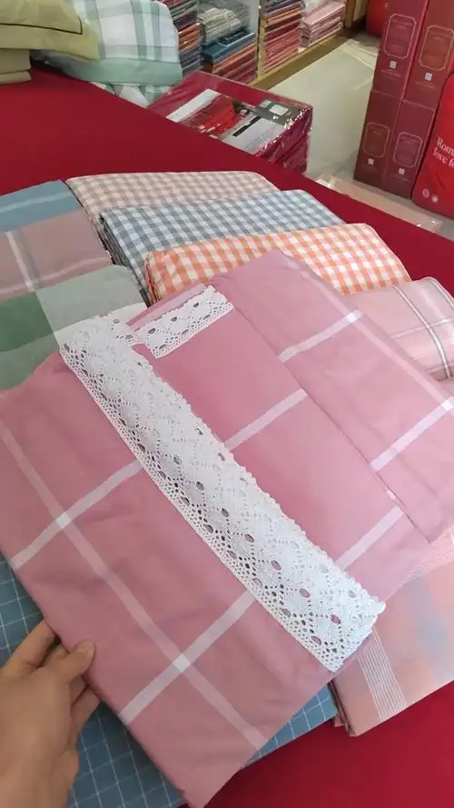 团购团购团购精品花边粗布床单100两条#家纺实体店 #高性价 - 抖音