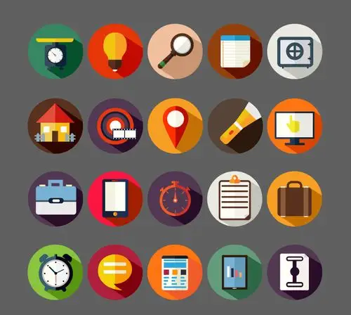 圆形企业商务图标ai素材