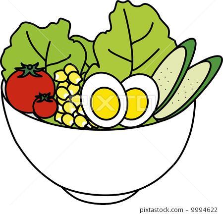 卡通蔬菜沙拉简笔画水果沙拉简笔画