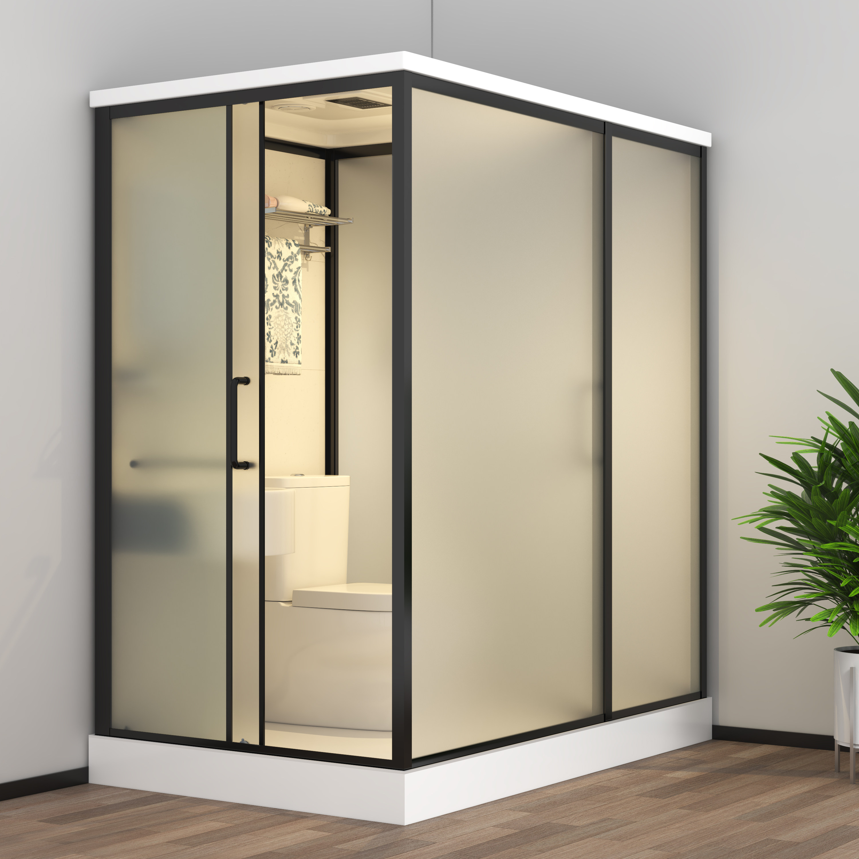 一体式卫生间整体淋浴房家用移动厕所农村带马桶集成洗澡间沐浴房