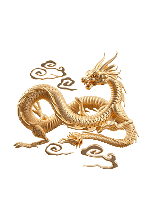 c4d立体龙抬头中国龙形象模型